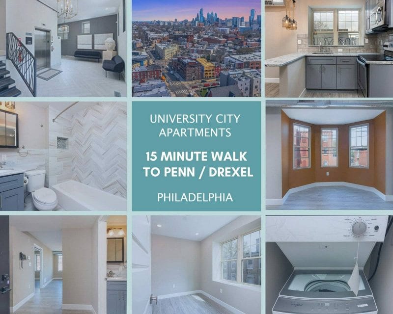 Photos of University City Apartmeents in Philadelphia off-campus housing near UPENN, PENN, DREXEL and CHOP by redblock realty
